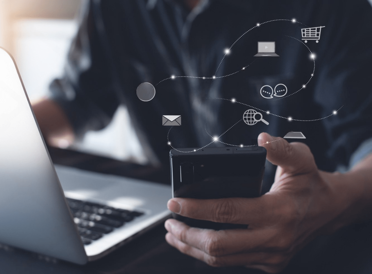 Chart detailing methods for harnessing digital marketing to drive business growth and increase brand awareness.
