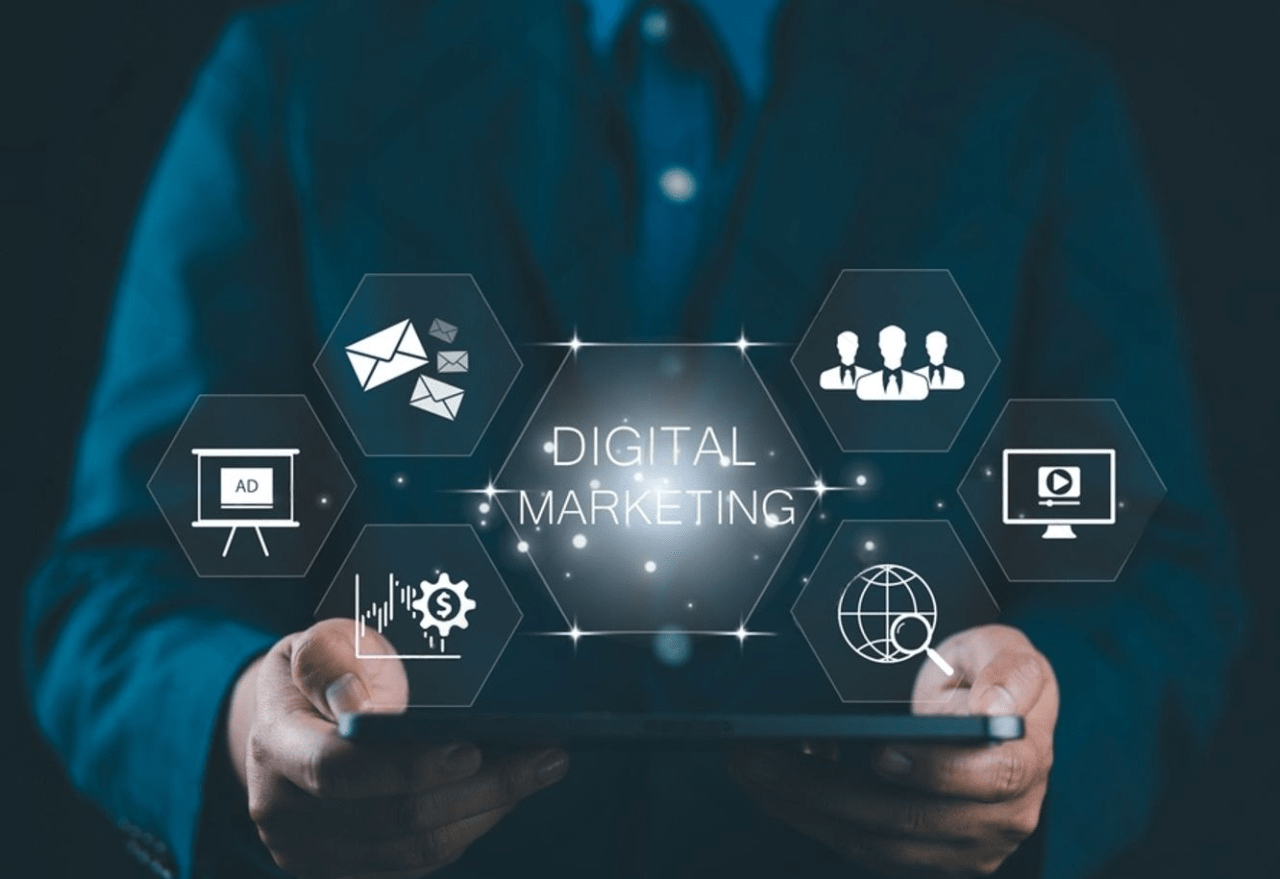 Digital marketing represents the future of marketing, showcasing innovative strategies and technologies for engagement.